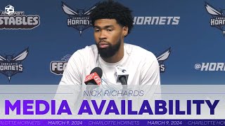 Hornets vs Nets Nick Richards Postgame Media Availability  392024 [upl. by Braynard804]