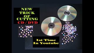 New Method  Trick Of How To Cut CD Into Small Round Shape For Craft Easy At Home  DIY [upl. by Ethan]