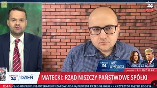 Dariusz Matecki Rząd Tuska niszczy państwowe spółki [upl. by Arikaahs]