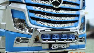 tamiya 114 MercedesBenz Actros 1851 Blue GigaSpace 6x4 [upl. by Valentijn]