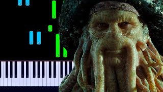 Pirates of the Caribbean 2  Davy Jones Theme Piano Tutorial [upl. by Annairb72]