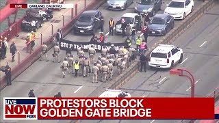 Golden Gate Bridge blocked by protesters  LiveNOW from FOX [upl. by Acenom109]