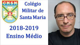 Prova do Colégio Militar de Santa Maria Ensino Médio CMSM 2018 2019 questão 06 [upl. by Deibel]