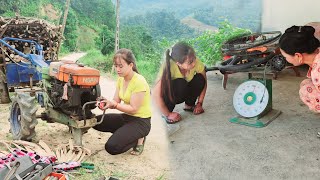 Genius girl asked her uncle to help fix a tractor that died on the road repair girl [upl. by Einej726]