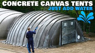 Premade Concrete Canvas Tents  Just Add Water [upl. by Casia]