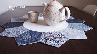 Round placemat Sewing curves Reel Leaf Templates lizadecor 24inch 60cm [upl. by Natanoj807]