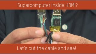 Supercomputer inside HDMI cable Lets cut the cable and see mCable [upl. by Ailla]