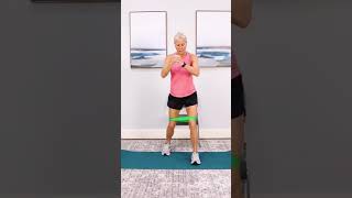 Hip or knee issues Try these not so scary monster walks kneepain resistancebandworkout [upl. by Agbogla221]