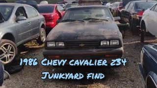 1986 Chevy Cavalier Z24 Junkyard find economy car with a V6 and appearance package not a Camaro [upl. by Amada]