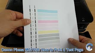 Canon Pixma MG7750 How to Print a Nozzle Check Test Page [upl. by Inilahs15]