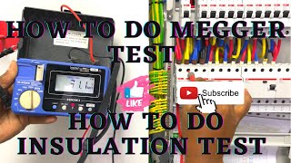 How to do megger test  How to do Insulation test in DB [upl. by O'Malley]