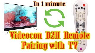 How to pair Videocon D2H Universal Remote to TV [upl. by Weinberg]