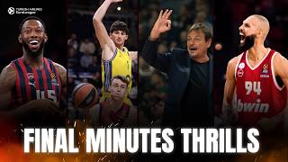 FINAL Minutes PLAYS Thrillers Efes Olympiacos Milan amp Panathinaikos  Round 9 Day 1 [upl. by Kired]