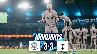 MAN CITY 33 TOTTENHAM HOTSPUR  PREMIER LEAGUE HIGHLIGHTS  INCREDIBLE LATE DRAMA AT THE ETIHAD [upl. by Aniham]