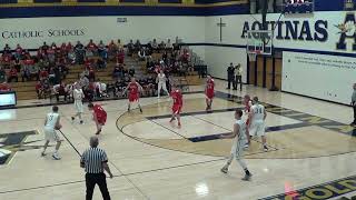 Aquinas vs Necedah  Boys Basketball  342016 [upl. by Prudy]