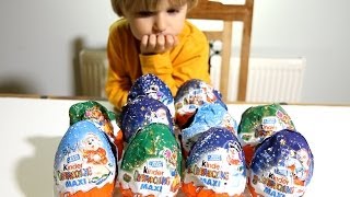 Three Kinder Christmas Edition Surprises  Santa and Eggs​​​ [upl. by Akirej]