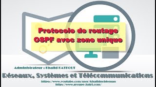 Protocole OSPF avec Zone unique KHALID KATKOUT [upl. by Durer839]