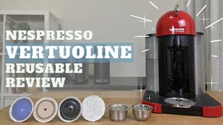 WATCH THIS BEFORE PURCHASE Nespresso reusable capsules and lids  Review amp Comparison Vertuoline [upl. by Anhavas999]