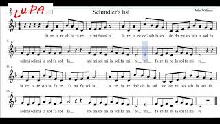 Schindlers list  Giornata della memoria  Flauto  Note  Spartito  Karaoke Canto  Instrumental [upl. by Bible483]