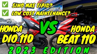 HONDA DIO 110  2023 MODEL VS HONDA BEAT 110 STD 2023 MODEL [upl. by Ecnav]