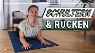 Yoga für Schultern und oberen Rücken  Dehnen und Verspannungen lösen ohne Hund  22 Min [upl. by Yenahpets]