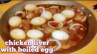 Saucy Chicken liver with boiled egg [upl. by Suu536]