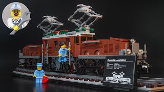 Lego 10277 Crocodile Locomotive  Krokodil Lokomotive speed build stop motion [upl. by Lleirbag]