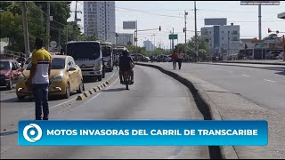 MOTOS INVASORAS DEL CARRIL DE TRANSCARIBE [upl. by Fawnia100]