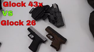 Size Comparison Glock 43X vs Glock 26 [upl. by Marsland]