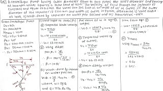 Example no 5 Numericals on Centrifugal Pump mumbaiuniversityexamnews mechanicalengineering DG [upl. by Aicilav]