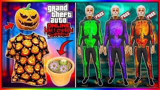 NEW Halloween JACK O LANTERNS Event LOCATIONS FREE Skeleton Outfits GTA 5 2024 GTA Online Update [upl. by Lairret]