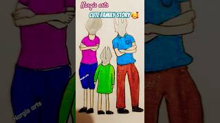 Cute family story art 🎨viralshort NargisAnsari989 youtubeshorts [upl. by Palocz544]