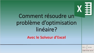 howto3  le solveur II  optimisation linéaire  using solver to determine optima [upl. by Ahtanaram]