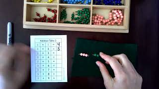 Montessori Bead Bar Addition Lesson 2 [upl. by Columba236]