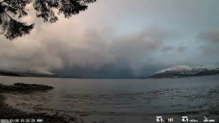 Vigrafjord 20241118 Full Day WeatherCam Timelapse  Vigra Giske Ålesund Norway [upl. by Yddub]