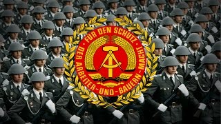 German Democratic Republic 19491990 Military March quotUnterwegs Soldaten marschquot [upl. by Ainna346]