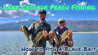 Perch Fishing Lake Cascade in the Fall How to Fish Blade Baits [upl. by Idnahc]