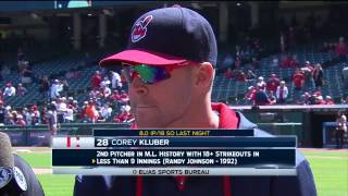 Kluber on his historic outing and shaving the beard [upl. by Rases924]