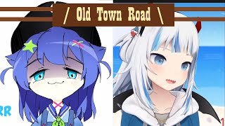 Old Town Road  Gawr Gura x senzawa Cover Duet [upl. by Schumer]