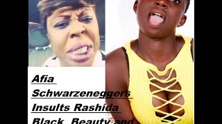 Afia Schwarzeneggers Angry  Rashida Black Beauty and Viasat 1 TV [upl. by Nogaem192]