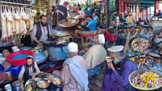 Breakfast in Afghanistan  Traditional morning street food  Liver Fry  Rush Dumpukht [upl. by Neleh]