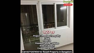 2 bhk Ready to Move in Prestige Tranquility in Budigere Near old Madras Road call 8271207456 details [upl. by Aicekan]