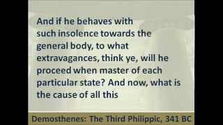 Third Philippic by Demosthenes  Hear and Read the Speech Against King Philip of Macedon [upl. by Hanikas]