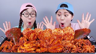 Comida Picante Frutos Do Mar Ferver Mukbang DONA [upl. by Greene887]