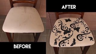 Como restaurar un taburete o silla de madera  DIY How to restore a chair [upl. by Sulohcin572]