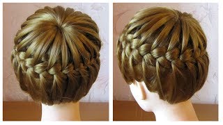 Tuto coiffure tresse serretête ♛ Tresse couronne cheveux mi longs ♛ Crown Braid [upl. by Eeloj]