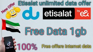 how to uae sim free data offer unlimited data package etisalat du infomisk [upl. by Ynattirb847]