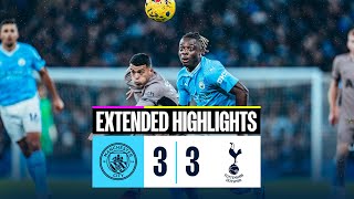 EXTENDED HIGHLIGHTS  Man City 33 Tottenham  Points shared in Premier League thriller [upl. by Ramed632]