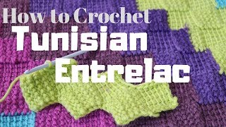 How to Crochet Tunisian Entrelac Variation  TuTu Ep 51 [upl. by Bruner]