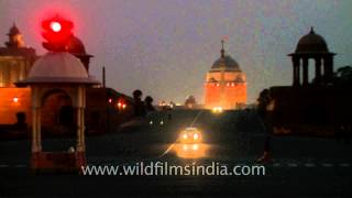 Rajpath with the Rastrapati Bhavan in the background [upl. by Nnyloj737]